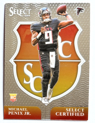 2024 Panini Select Michael Penix Jr. Select Certified #9 Rookie