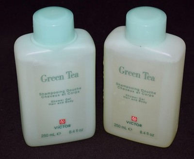 2 x Victor Parfums Green Tea Shampoo Shower Gel Body Wash 8.4 oz Italy ~ NEW