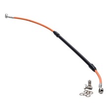 Tusk Rear Motorcycle Steel Braided Brake Line Orange For Ktm 200 Exc 2004-2005