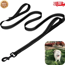 Heavy Duty Dog Leash 6FT with Dual Padded Handles for Large Medium Dogs Walking