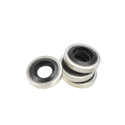 #ad Pack of 50Bonded Sealing Washers M6 Carbon Steel Nitrile Rubber Gasket $15.09