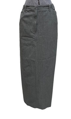 Ralph Lauren Skirt Size 16 Extra Long Wool Charcoal Gray Pockets 35  Waist VINT