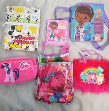 Children Purse Lot Doc McStuffins, Mickey Mouse, The Trolls, SPK, My Little Pony