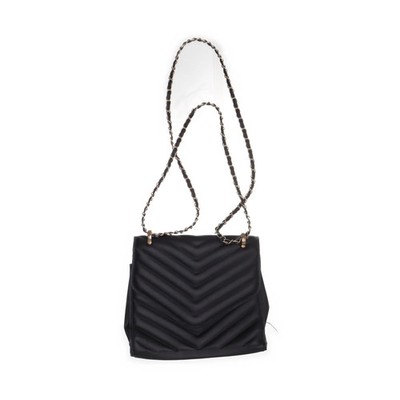 Handtasche, Damen, Schwarz, Chevron, 20, 4, 15 cm #AcZ