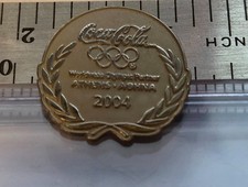 2004 Coca-Cola Coke Athens Greece Summer Olympics Metal Pin Pinback
