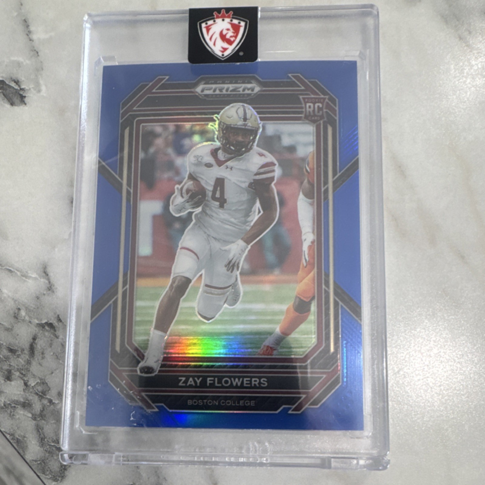 2023 Panini Prizm Draft Picks Zay Flowers #143 Blue Prizm /199 Rookie