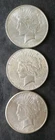 1922, 1923, and 1925 S $1 Peace Silver Dollars
