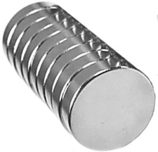 10 Neodymium Magnets 1/2 x 1/8 inch Disc N48 Rare Earth