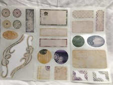 Scrapbook / Stickers- Memories Text blocks, circles, scrolls and Bars