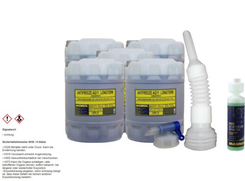 100L Kühlflussigkeit MANNOL Antifreeze AG11 Frostschutz blau blue Konzentrat - Bild 1 von 9