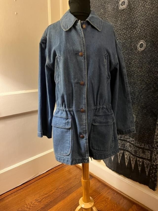 Mackintosh Blue Jean Jacket Drawstring Waist Pock… - image 5