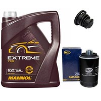 MotoröL Set 5W-40 5 Liter + ÖLfilter + ÖLablassschraube FüR Audi A5 1.8 Tfsi