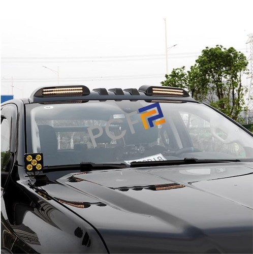 GlOOS BLACK FRONT ROOF LIGHT BAR with LED For Ford Ranger Raptor 2024-2026 - Bild 16 von 17