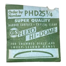 Germanow-Simon Mach (GS) PHD25 1/4 Watch Crystal NOS Part Flexo Hi-Dome