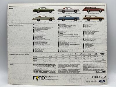 1977 FORD LTD The Full-Size Car that kept its size DEALER SALES
