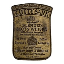 Vintage Cutty Sark Belt Buckle Blended Scots Whisky Berry Bros Rudd Ltd C-168