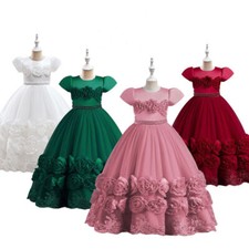 Flower Girls Evening Dress Pageant Gown Bridesmaids Kid Wedding Princess Dresses