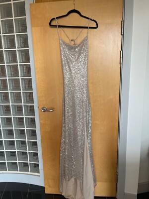 true decadence grey dress A Line V Neck Gray Lace Long Prom Dresses with Slit, Gray Lace Formal   abcprom