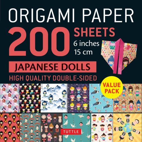 Origami Paper 200 sheets Japanese Dolls 6" (15 cm): Tuttle Origami Paper: Double Sided Origami Sheets Printed With 12 Different Designs - Instructions for 6 Projects Included (Tuttle Specials) - Image 2