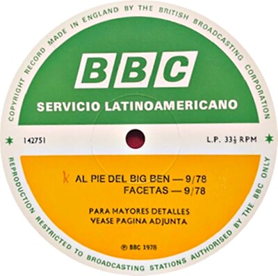 BBC LATIN AMERICA - AL PIE DEL BIG BEN - SAMANTHA SANG - BEE GEES  - 9/78