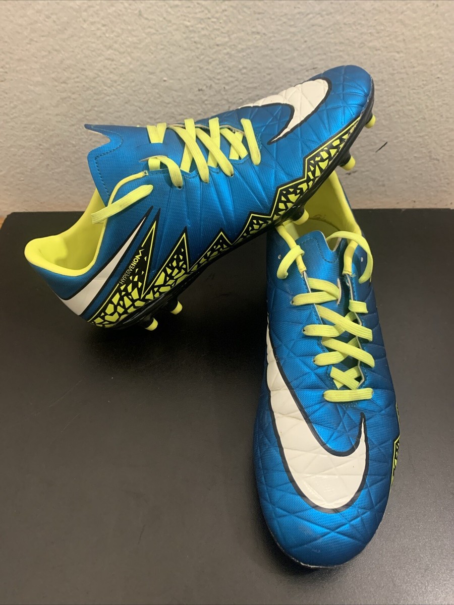 Nike HypervenomFG26.5cmサッカーシューズ イエロー/ブルー Nike Hypervenom Phelon II FG 744946-400 Blue Soccer Cleats