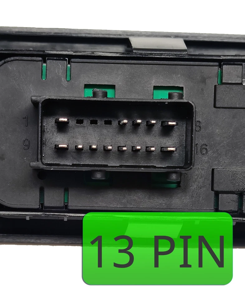 Pulsantiera alzavetri anteriore sinistra per Citroen C3 Picasso 2009-2014 PC37 - Immagine 2 di 4