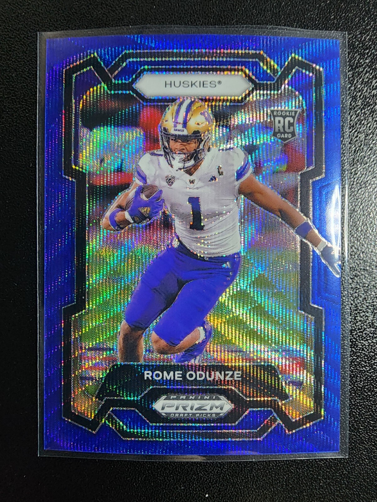 ROME ODUNZE 2024 Prizm Draft Picks BLUE WAVE #237/249 CHICAGO BEARS RC