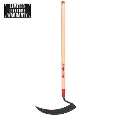 12 in. Grass Hook with Wood Handle Swing Detachable Blade Reusable Vines Bushes