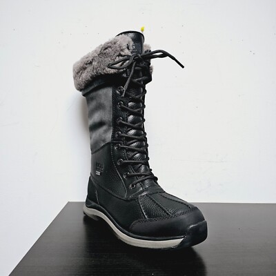 $_12.JPG?set_id=880000500F UGG Women\'s Adirondack Tall Boot lll Waterproof Black/Black Size 7.5 NWOB main image 1