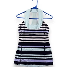 Lululemon Cool Racer Back Tank Discover Stripe Active Racerback Workout Top