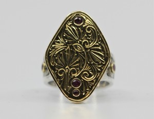 KONSTANTINO-Yellow-Gold-amp-Silver-Ring-with-Rubies