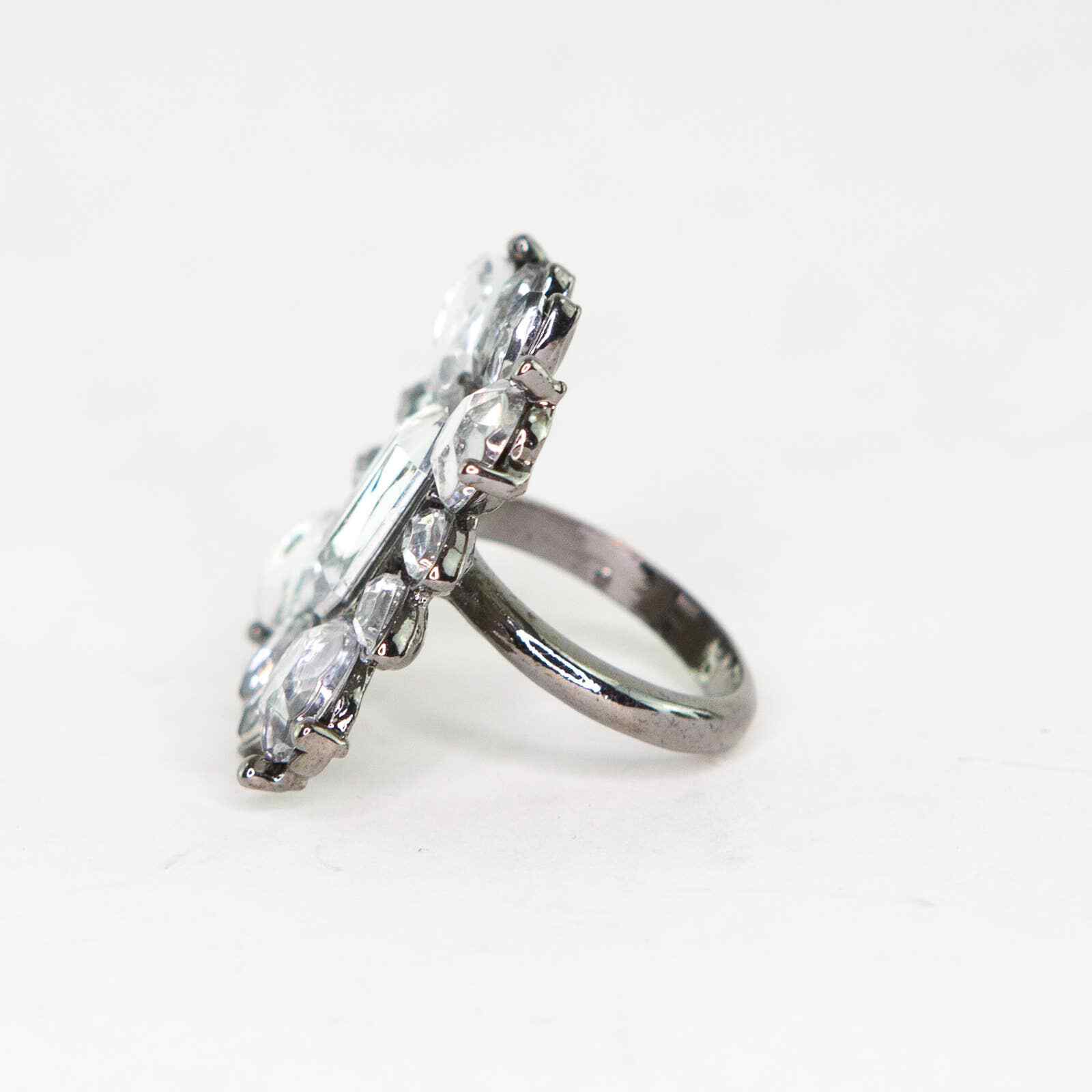 Rhinestone RING Large Face Statement Size 8 Fun & Big