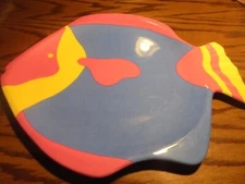 Taipro Large Melamine Serving Tray ~Nautical Fish Shape ~ Pastel Multicolor   56