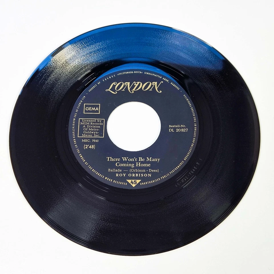 ROY ORBISON - THERE WON'T BE MANY COMING HOME 45 RPM SINGLE GERMANY 1966 ROCK - Image 3 of 4