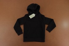 H M Unisex Youth Size 6X/7 Black Fleece Pocketed Pullover Hoodie NWT
