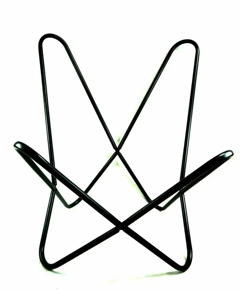 Silla mariposa de cuero hecha a mano asiento para dormir salón acento hogar y jardín silla Foto 3 de 4