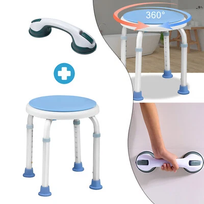 CEEDIR Duschstuhl Badestuhl Badhocker Duschhocker mit Duschgriff Saugnapf Badewannen