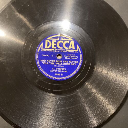 JAZZ - Al Cooper's Savoy Sultans 78 rpm DECCA 7502 JEEPS BLUES hot V+ - Picture 4 of 4