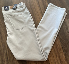 Pantalones Johnnie-O Para hombres 40x34 Terry 5 Bolsillos Gris Cantera JMPA1790 NUEVOS CON ETIQUETAS $178