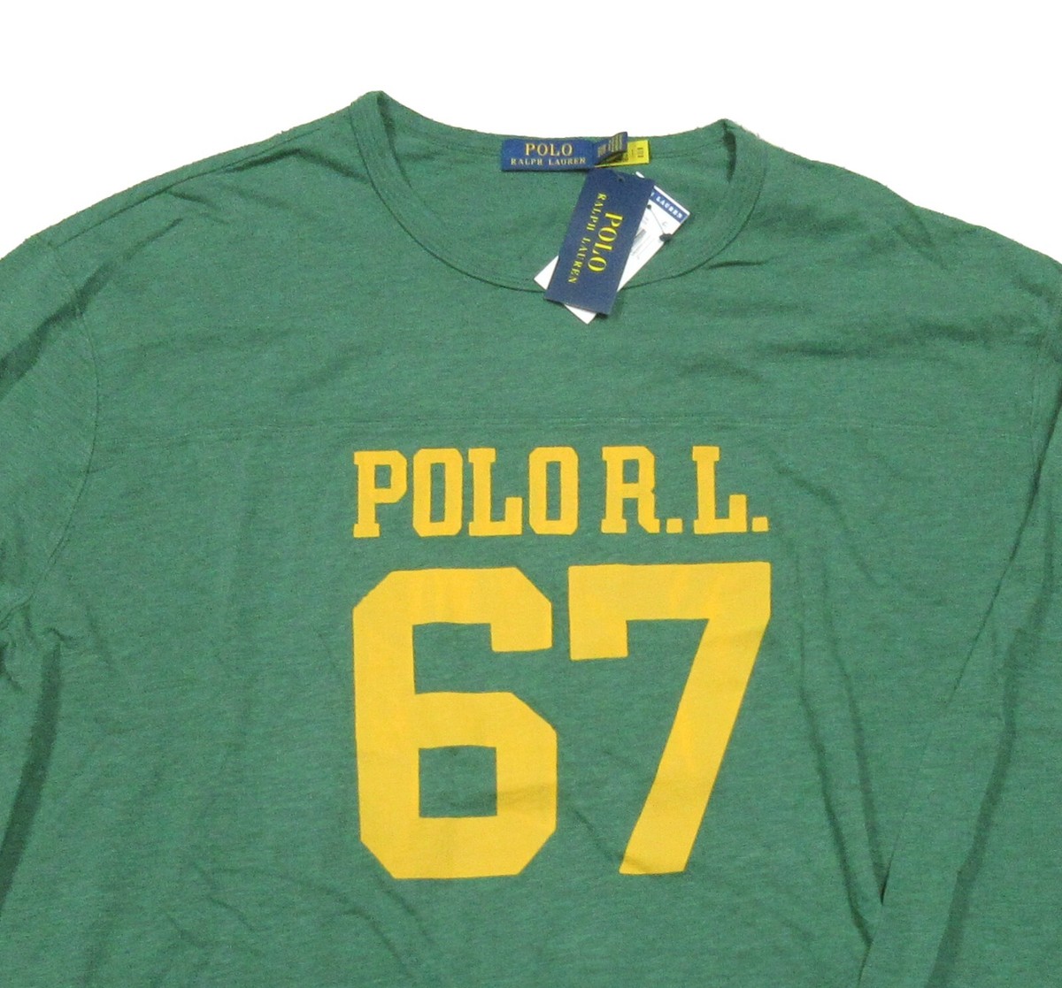 Polo Ralph Lauren Big & Tall Men's Green Polo RL 67 Graphic Crew