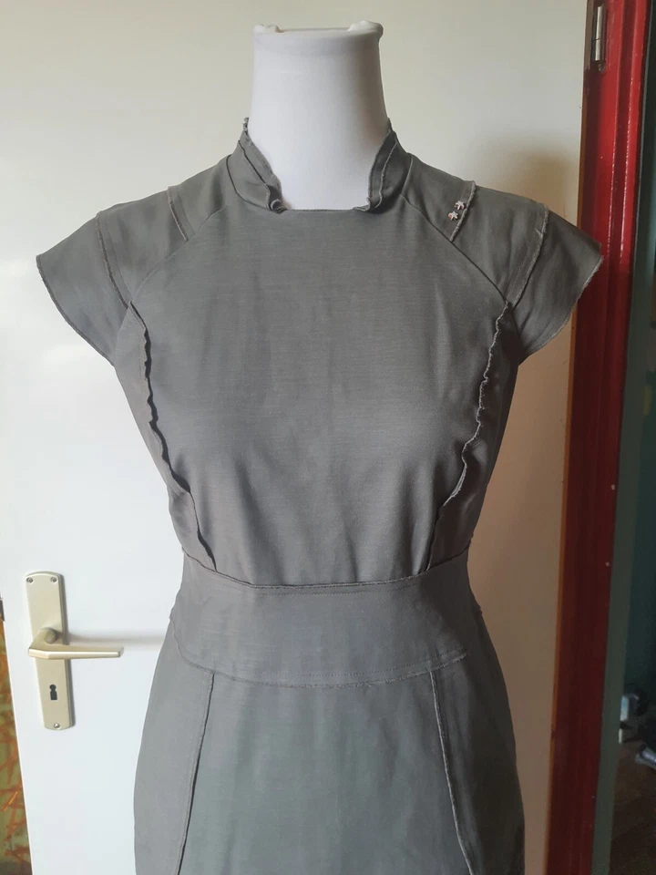 Khaki Etuikleid Militär Baumwolle uniform army Steampunk, Hoss Intropia, Gr 38 - Bild 3 von 4