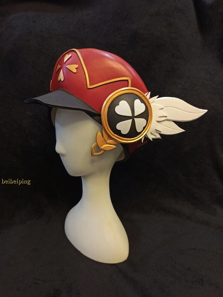 Genshin Impact Klee Sombrero Rojo Disfraz Juegos con disfraces Fiesta utilería Sombrero de copa Accesorios Personalizado Foto 4 de 4