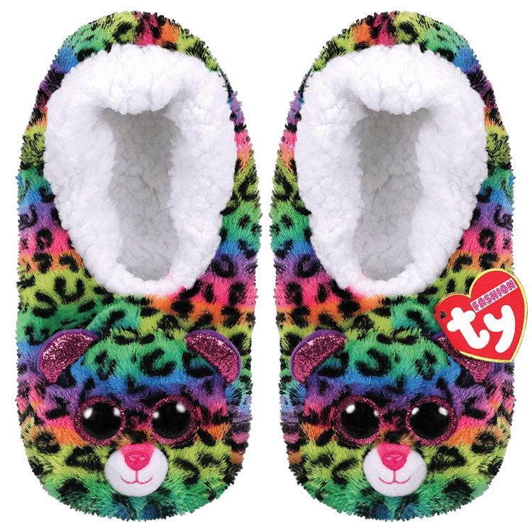 Ty Beanie Boo s Fashion Slipper Socks New Dotty The Leopard