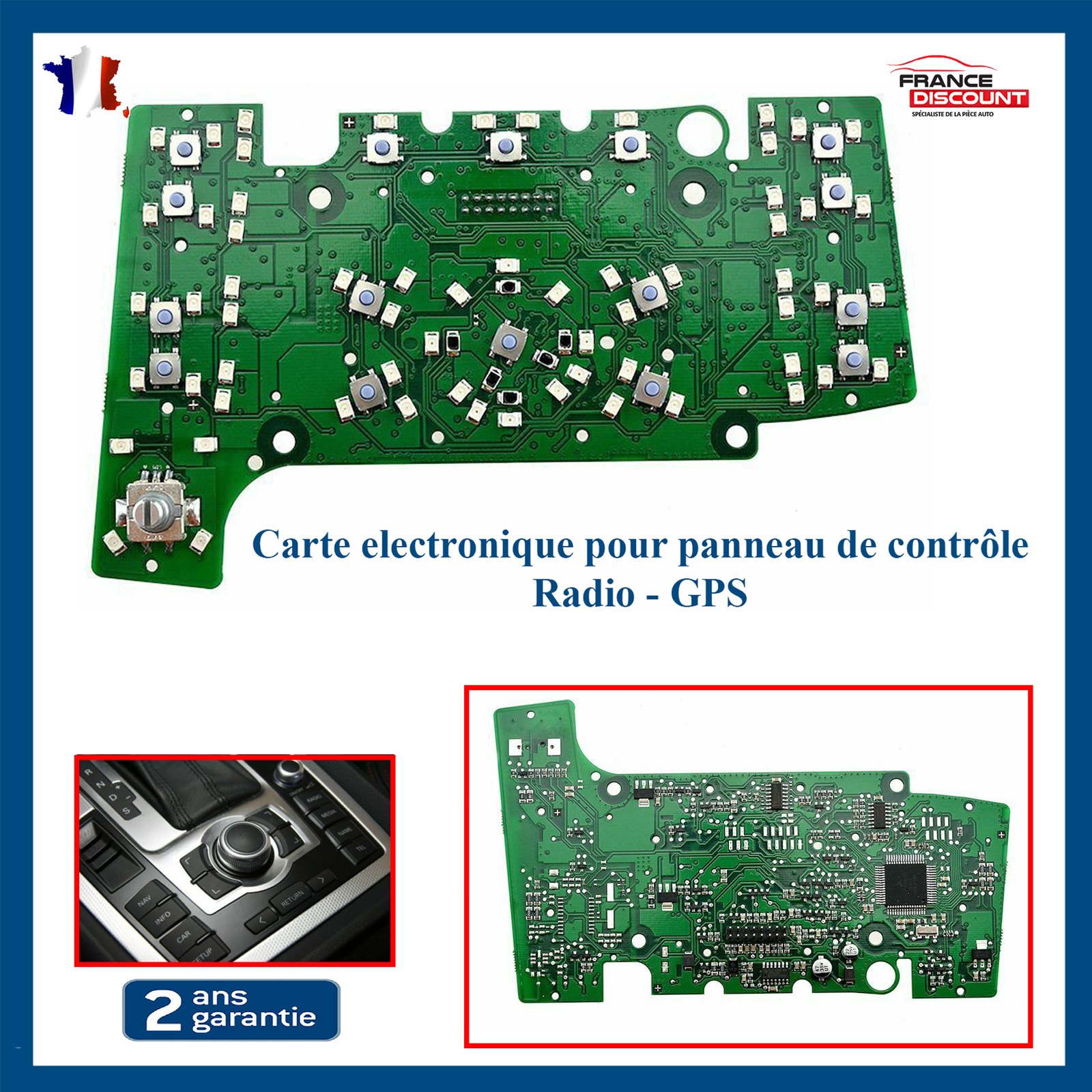 Platine électronique pour réparer le système de navigation et de radio sur Audi A6 Q7