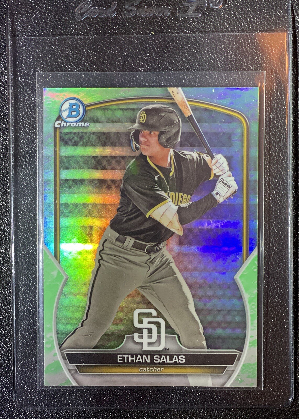 2023 Bowman DRAFT CHROME ETHAN SALAS LUNAR GLOW REFRACTOR PADRES BDC-1