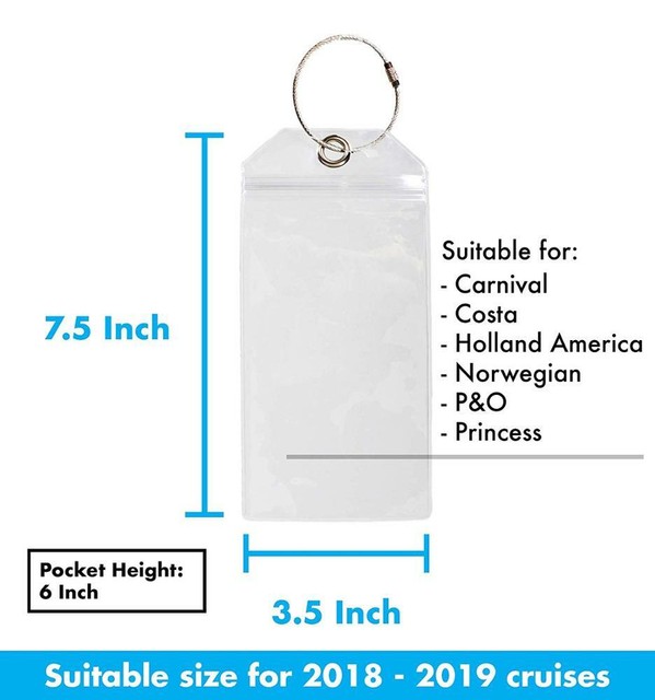 8 PACK HEAVY DUTYCruise Luggage Tag Document HoldersUS SELLER