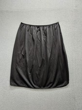 Vanity Fair Women Half Slip 24 Black Elastic Waist Pull On Lightweight Comfort