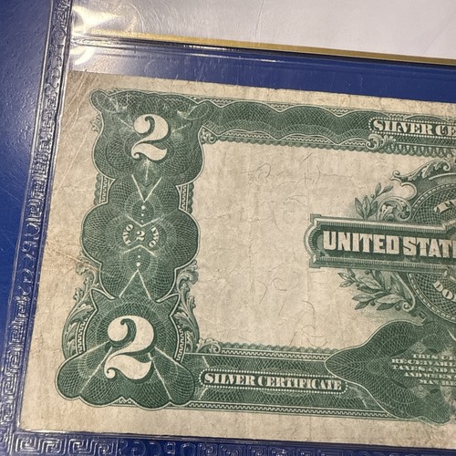 1899 $2 Mini Porthole Silver Certificate - Fr. 257 - PCGS VF20 Details - Picture 8 of 11