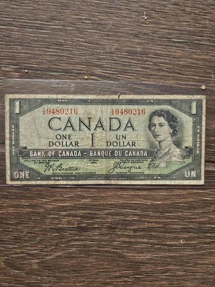 1954 canadian banknote set - DEVILS FACE SET - Well circulated bills - Image 2 of 4