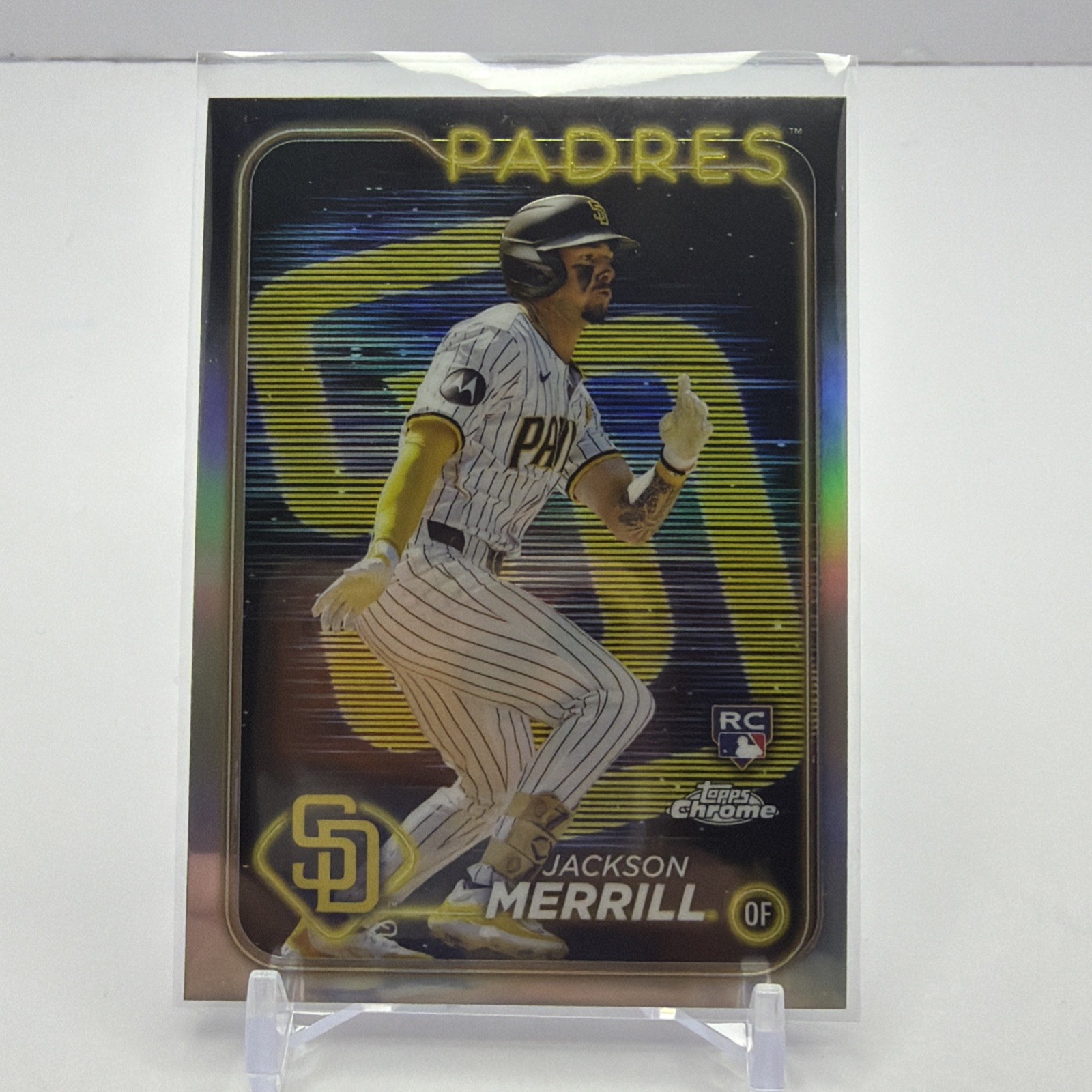 2024 Topps Chrome Jackson Merrill Lightboard Logo Rookie RC SSP  #207